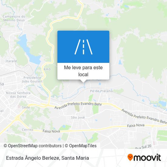 Estrada Ângelo Berleze mapa
