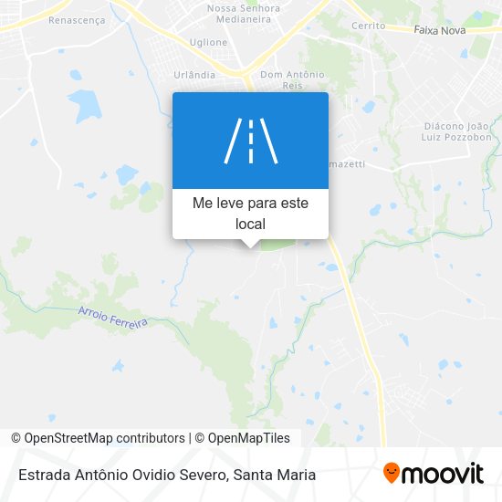 Estrada Antônio Ovidio Severo mapa