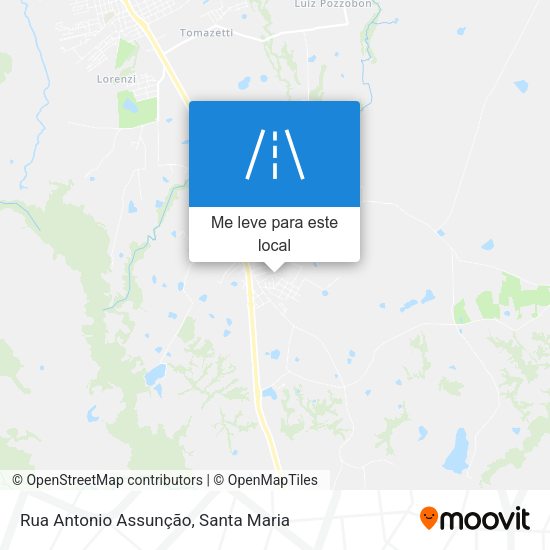 Rua Antonio Assunção mapa