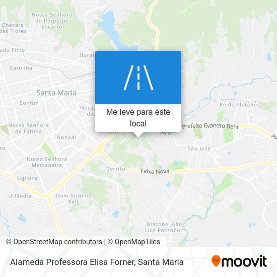 Alameda Professora Elisa Forner mapa