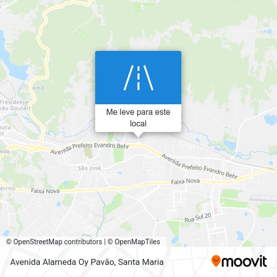 Avenida Alameda Oy Pavão mapa