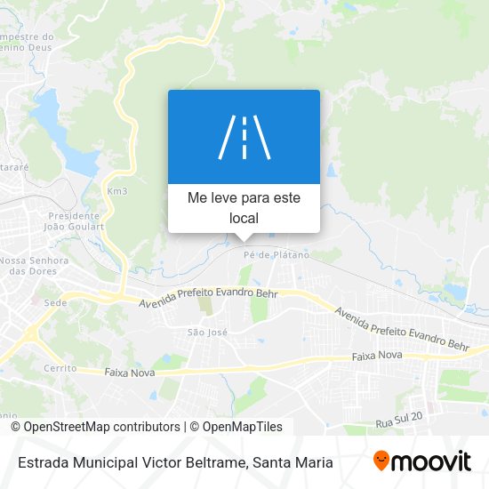 Estrada Municipal Victor Beltrame mapa