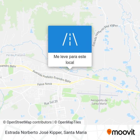 Estrada Norberto José Kipper mapa