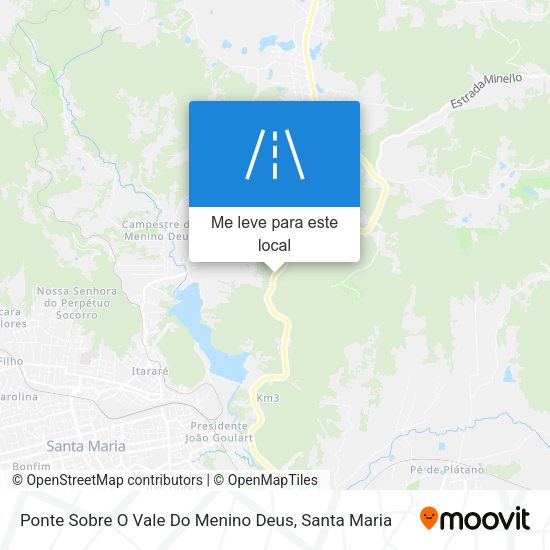 Ponte Sobre O Vale Do Menino Deus mapa