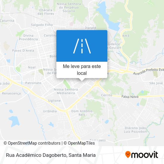 Rua Acadêmico Dagoberto mapa