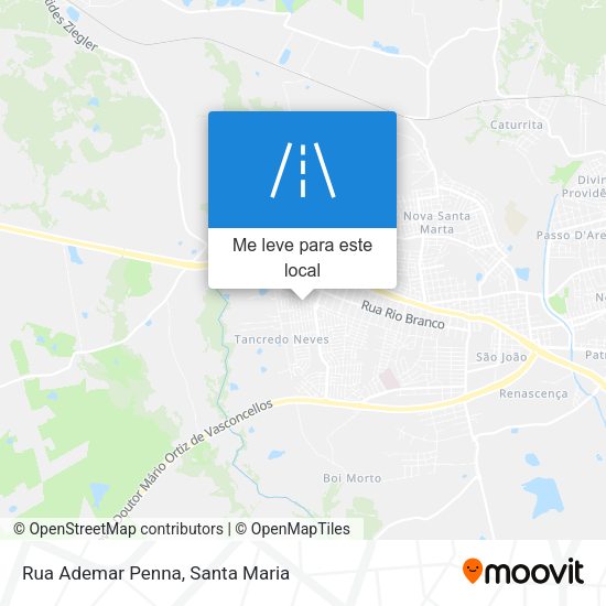Rua Ademar Penna mapa