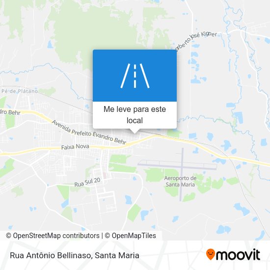 Rua Antônio Bellinaso mapa