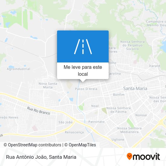 Rua Antônio João mapa