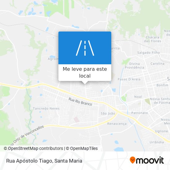 Rua Apóstolo Tiago mapa