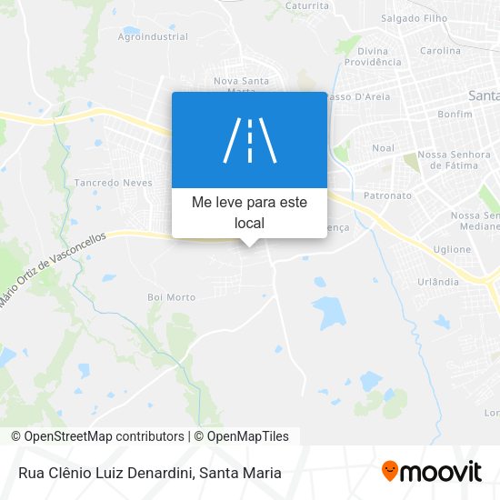 Rua Clênio Luiz Denardini mapa