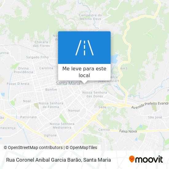 Rua Coronel Anibal Garcia Barão mapa