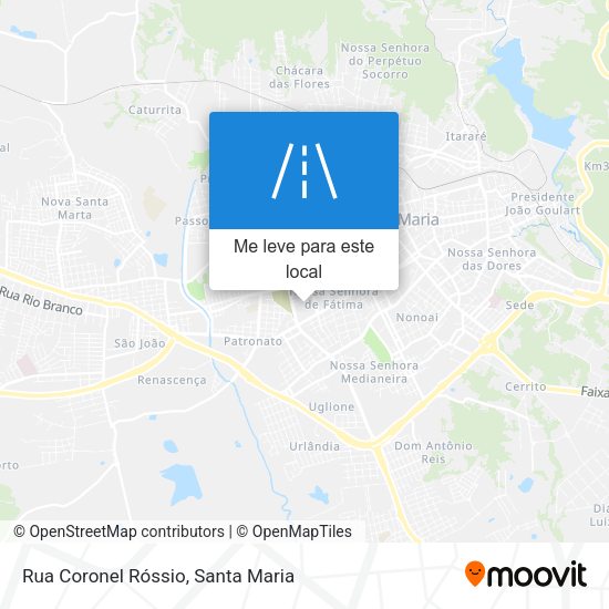 Rua Coronel Róssio mapa