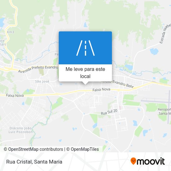 Rua Cristal mapa