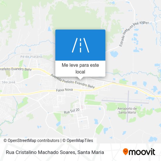 Rua Cristalino Machado Soares mapa