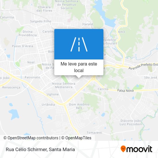 Rua Célio Schirmer mapa