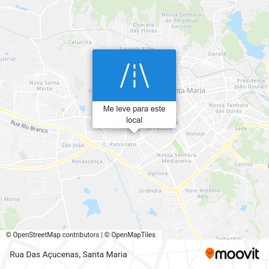 Rua Das Açucenas mapa