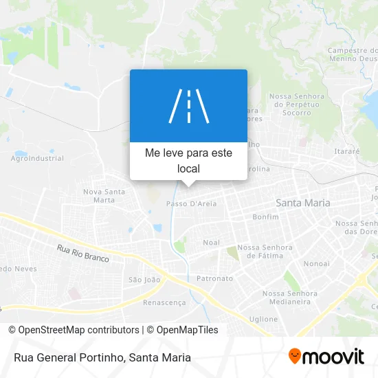 Rua General Portinho mapa