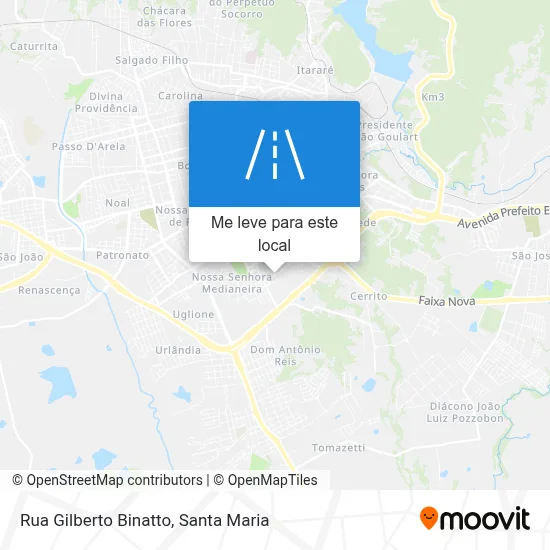 Rua Gilberto Binatto mapa