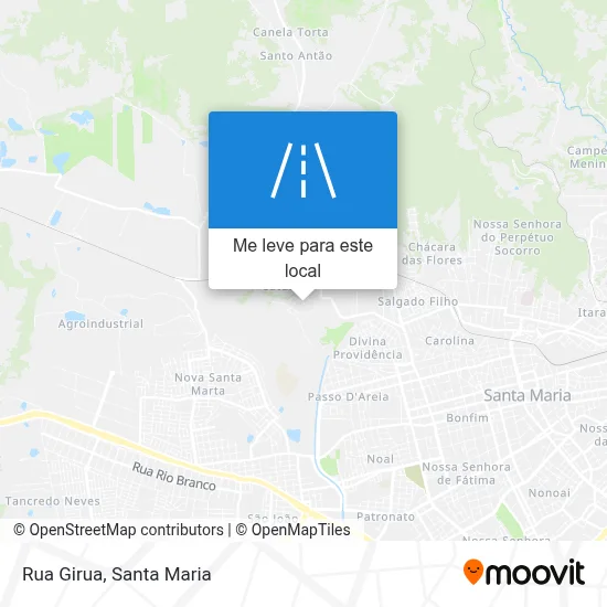 Rua Girua mapa