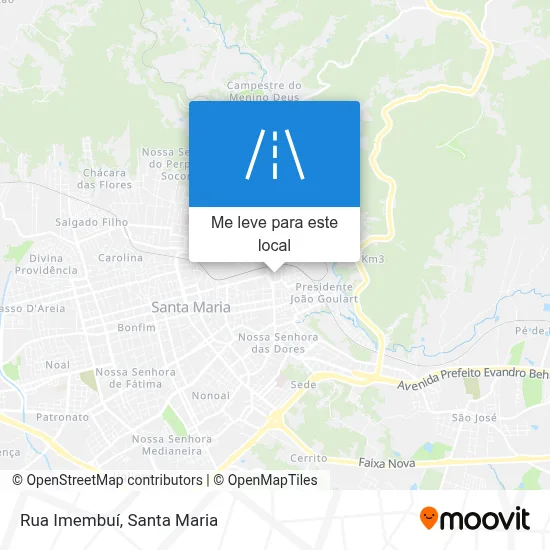 Rua Imembuí mapa