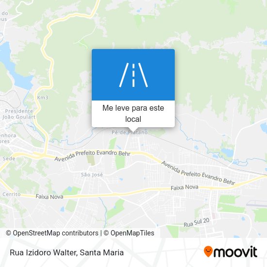 Rua Izidoro Walter mapa