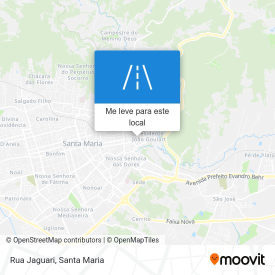 Rua Jaguari mapa