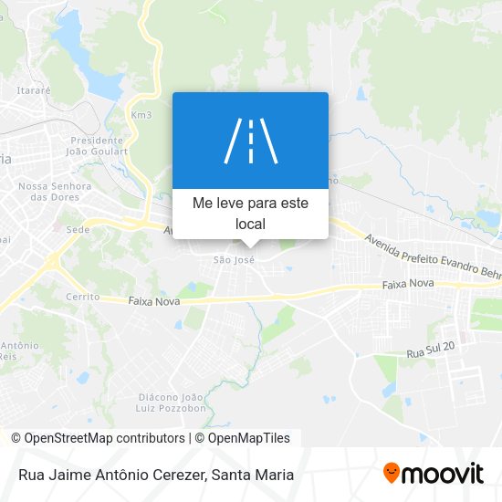 Rua Jaime Antônio Cerezer mapa