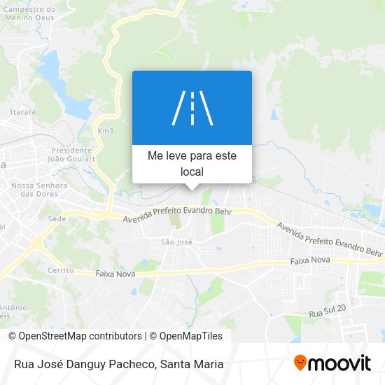 Rua José Danguy Pacheco mapa