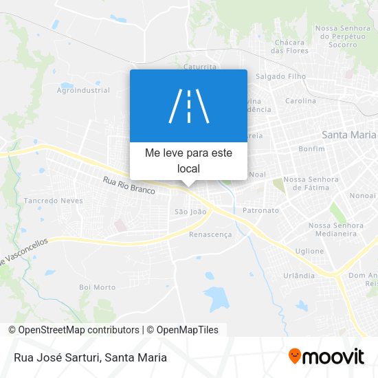 Rua José Sarturi mapa