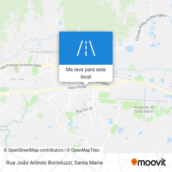 Rua João Arlindo Bortoluzzi mapa