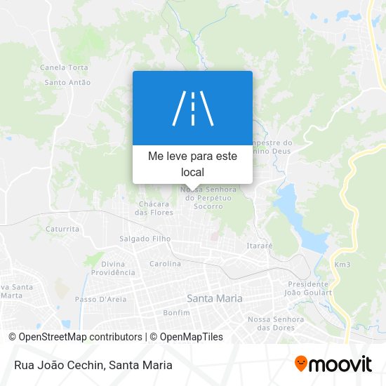 Rua João Cechin mapa