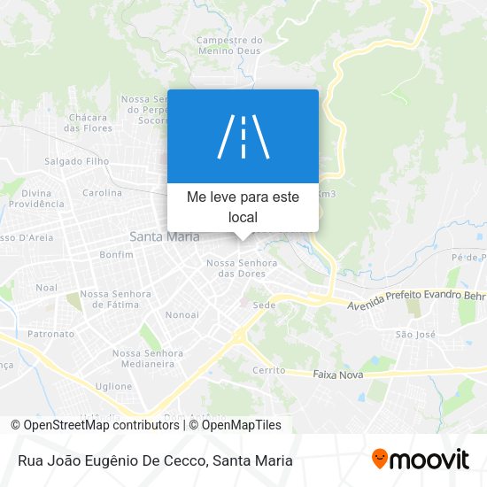 Rua João Eugênio De Cecco mapa