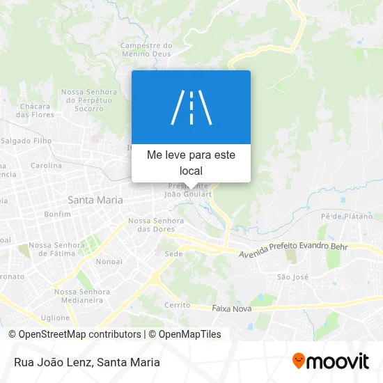 Rua João Lenz mapa