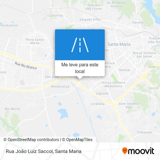 Rua João Luiz Saccol mapa