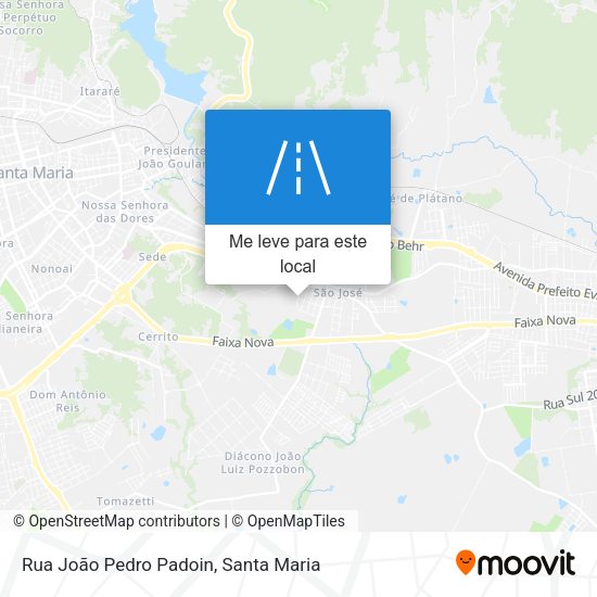 Rua João Pedro Padoin mapa