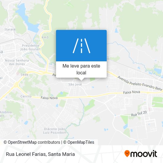 Rua Leonel Farias mapa