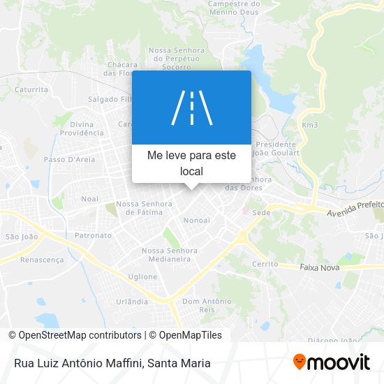 Rua Luiz Antônio Maffini mapa