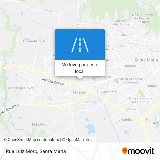 Rua Luiz Moro mapa