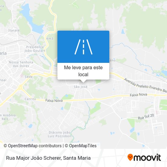 Rua Major João Scherer mapa