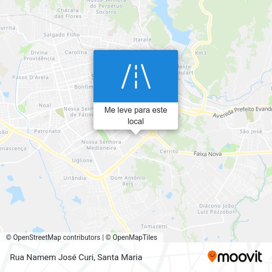 Rua Namem José Curi mapa