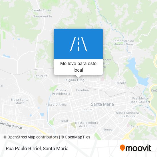 Rua Paulo Birriel mapa