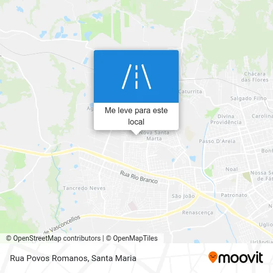 Rua Povos Romanos mapa