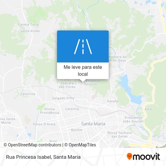 Rua Princesa Isabel mapa