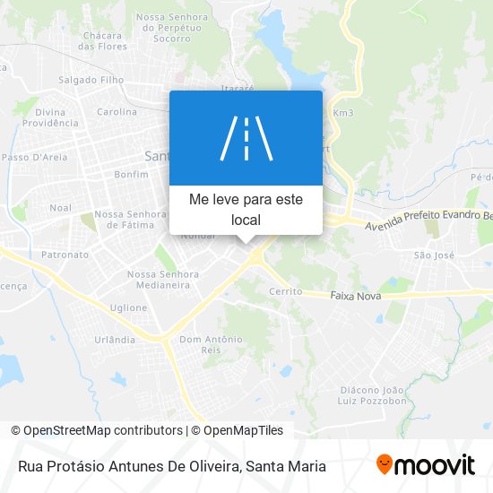 Rua Protásio Antunes De Oliveira mapa