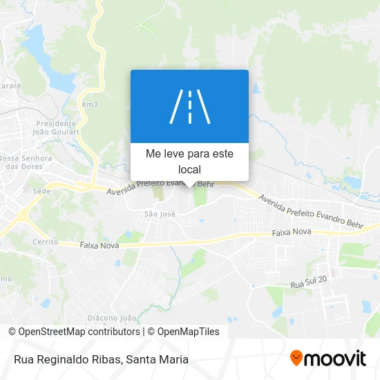 Rua Reginaldo Ribas mapa