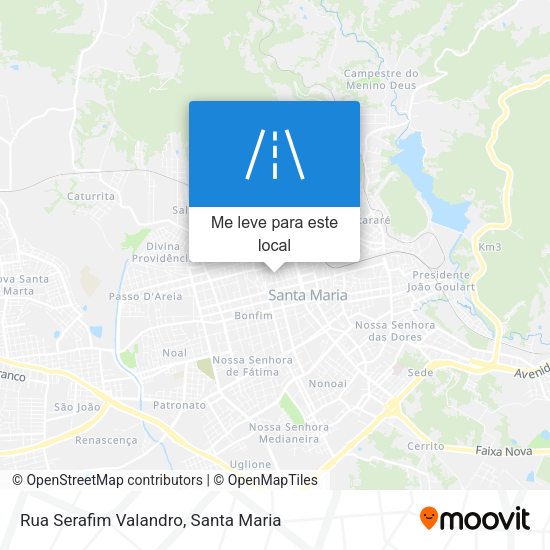 Rua Serafim Valandro mapa