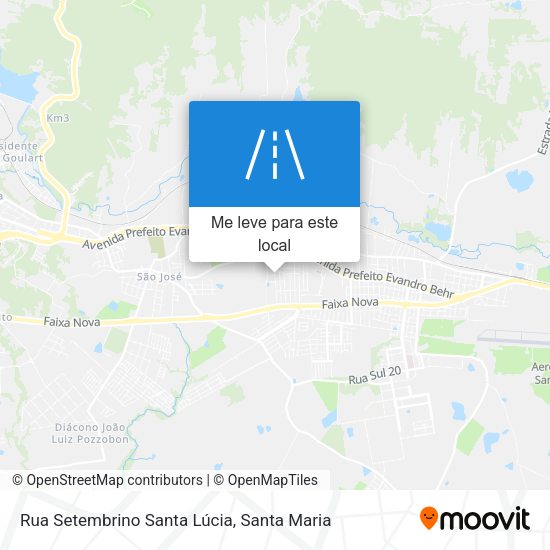 Rua Setembrino Santa Lúcia mapa
