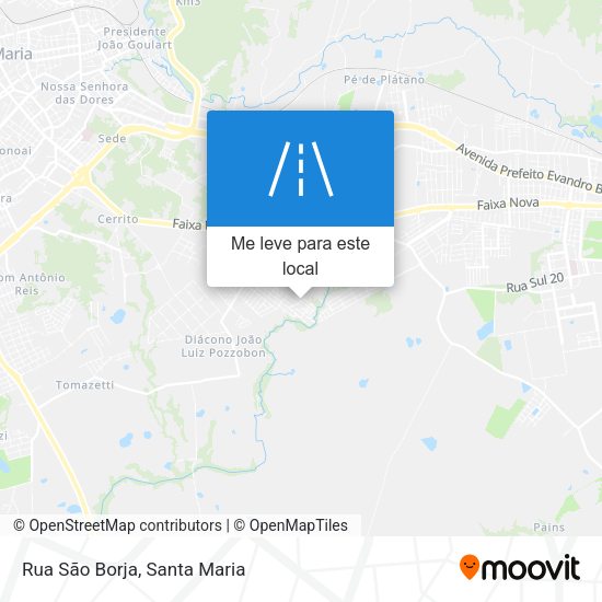 Rua São Borja mapa
