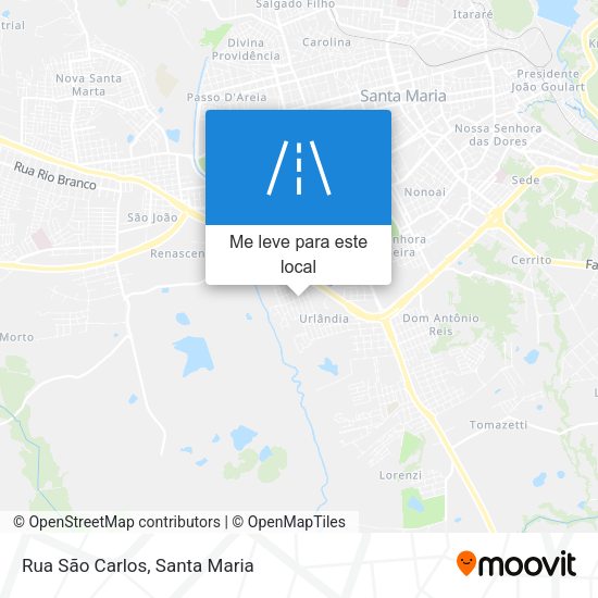 Rua São Carlos mapa