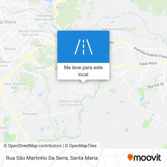 Rua São Martinho Da Serra mapa